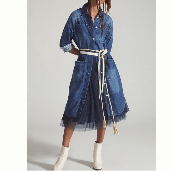 Anthropologie Jackets & Blazers - Anthropologie pilcro denim duster jacket sz L